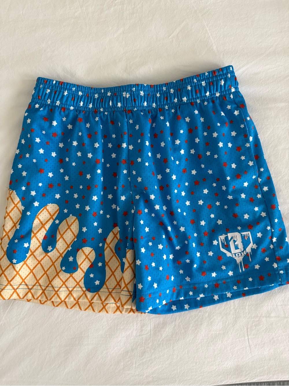 Baseball Lifestyle 101 Ice Cream Youth Shorts - USA - Picture 2 of 2